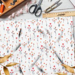 Ткань шифон нежные полевые цветочки