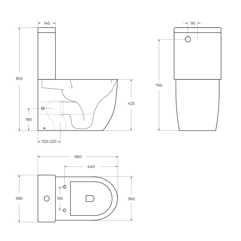 Унитаз-компакт безободковый BelBagno Sfera-R BB2141CPR/SC с крышкой-сиденьем микролифт, белый