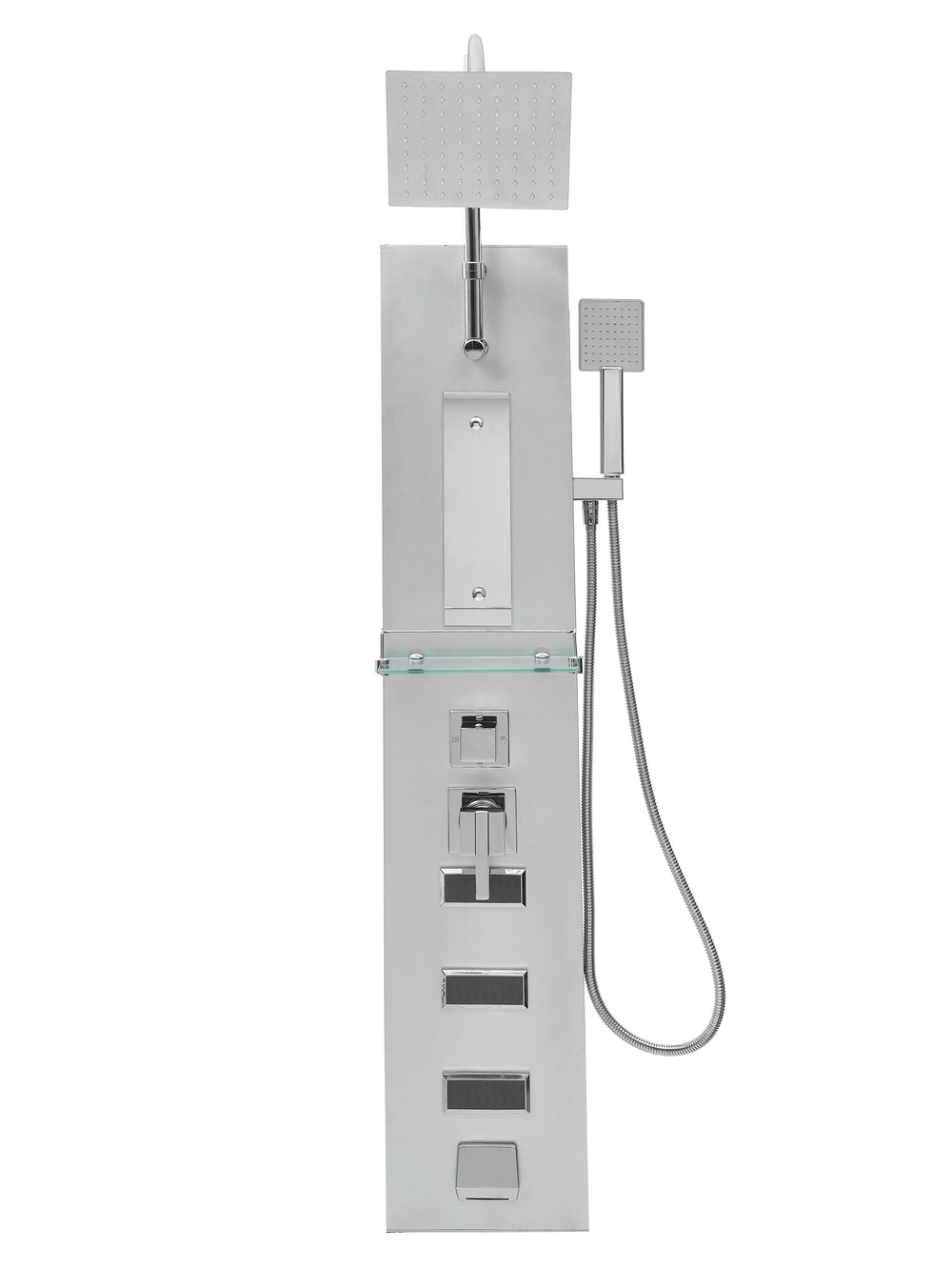 Душевая панель RIVER GURON 08 120х23 Прямоугольная  Пластик Хром