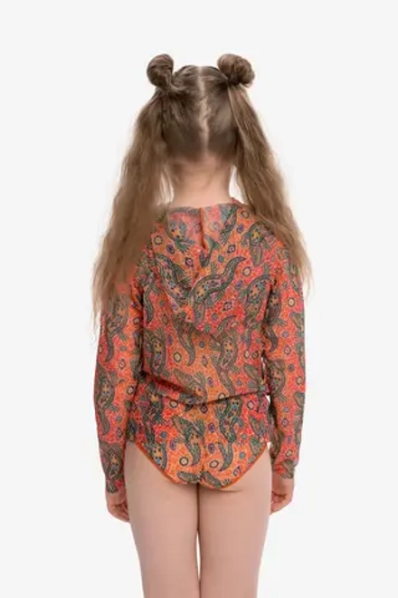 Футболка детская с капюшоном "Крокодил Оранжевый"