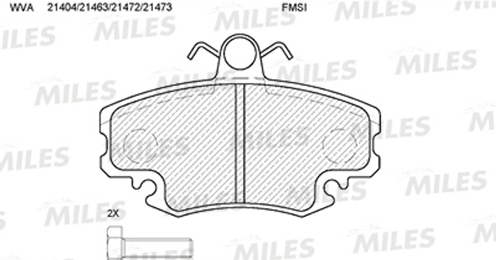 MILES - E100000-MLS - Brake Pad Set, disc brake