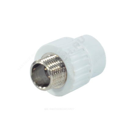 Муфта PP-R комбинированная белая Дн 20х3/4" НР RTP (РосТурПласт) 10663