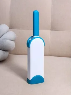 Щётка для удаления шерсти и волос с одежды и мебели с ручкой 33×7,5×5 см, цвет синий