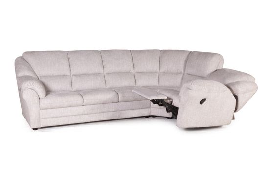 San-Remo угловой диван-кровать с реклайнером, микромех Rozy ivory