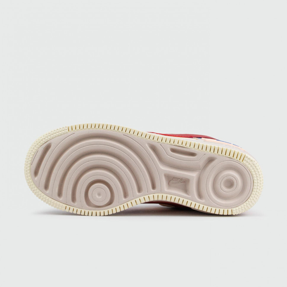 кроссовки Nike Air Force 1 Shadow Beige / Red / Blue Winter