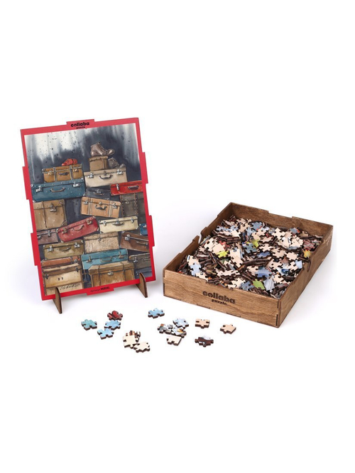 Пазлы деревянные "Красные ботиночки", 504 детали, размер 30*42 см