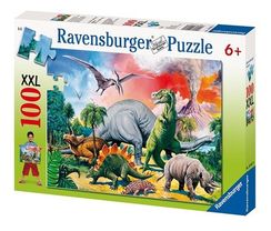 Puzzle Among the Dinosaurs 100 pcs