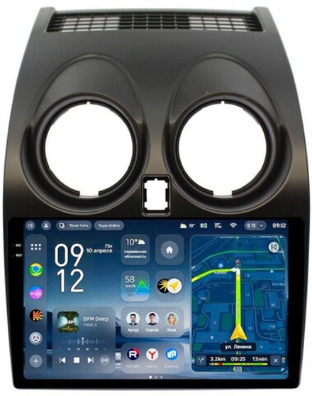 Магнитола для Nissan Qashqai J10 2006-2013, Dualis - Teyes CC4-PRO монитор 9.5" 2K QLED на Android 13, Snapdragon 778G, AI, CarPlay, DSP, 4G SIM-слот