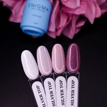 Топ с шиммером Silver Top ENIGMA 15 мл. Серебро