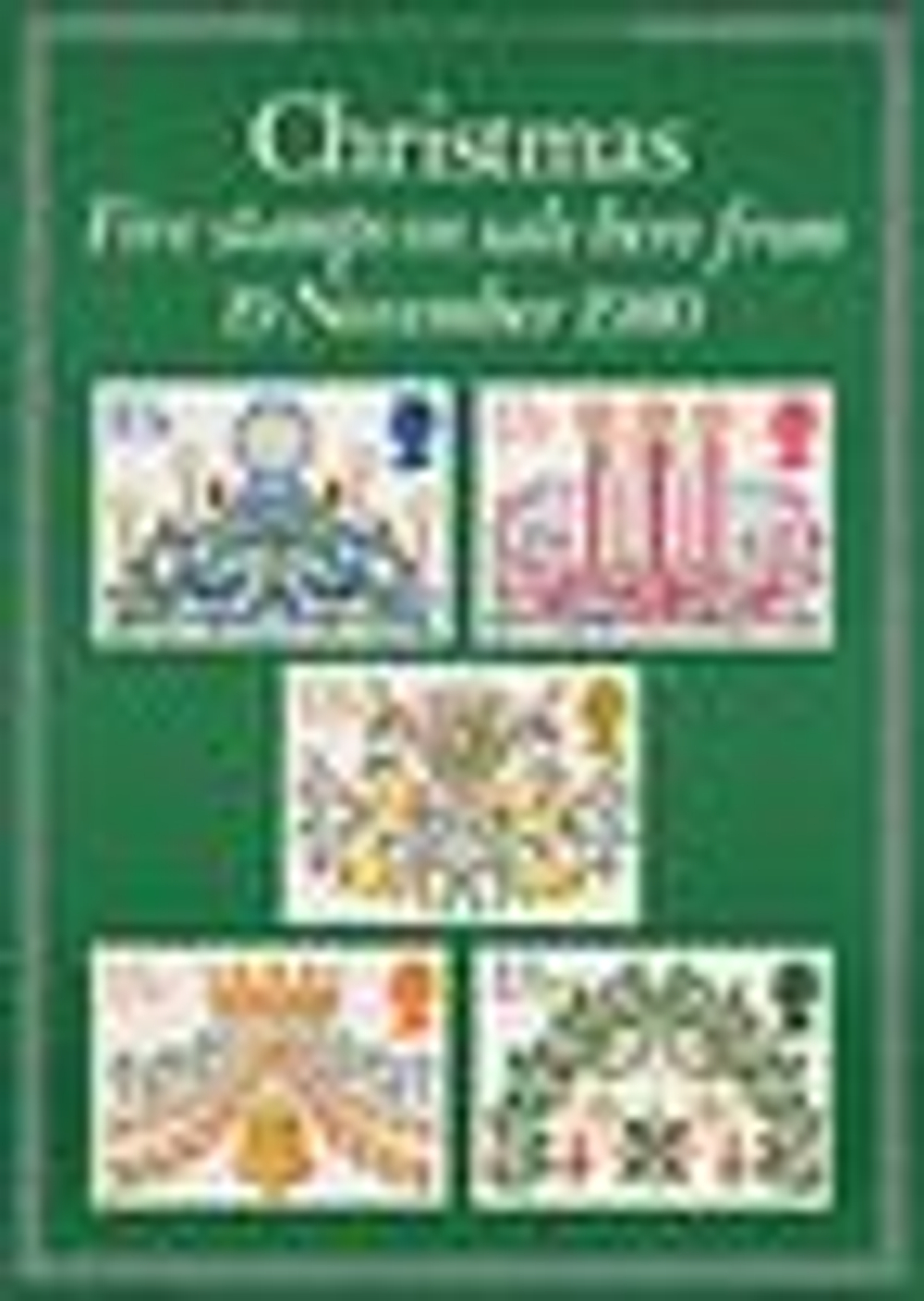 Конверт Первого дня Великобритании от 19 ноября 1980 года с пятью марками и спецгашением