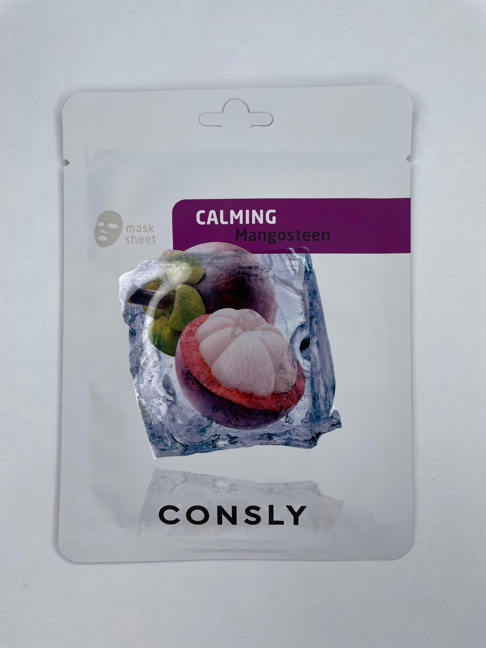 CONSLY Mangosteen Calming Mask Pack Успокаивающая тканевая маска с  экстрактом мангостина 20мл