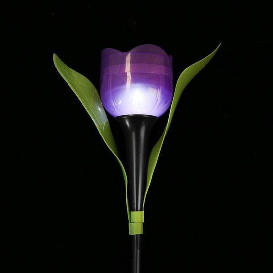 Фонарь садовый на солнечной батарее "Тюльпан синий"