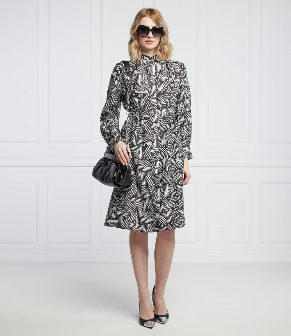 шелковое платье Karl Lagerfeld - черный(220W1300)