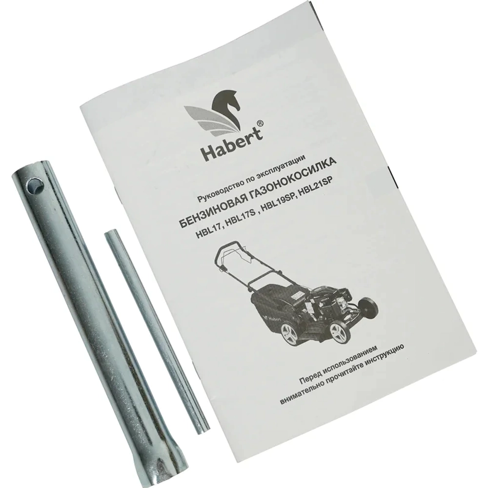 Бензиновая газонокосилка Habert HBL17S 123 cc: 3.4 л.с., нож 43 см, 00-00159289