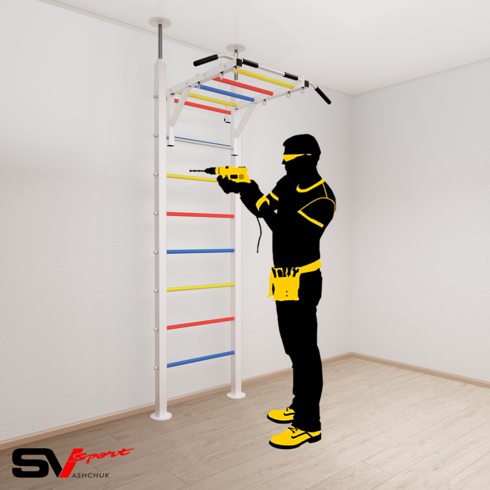 Монтаж шведской стенки Sv Sport враспор