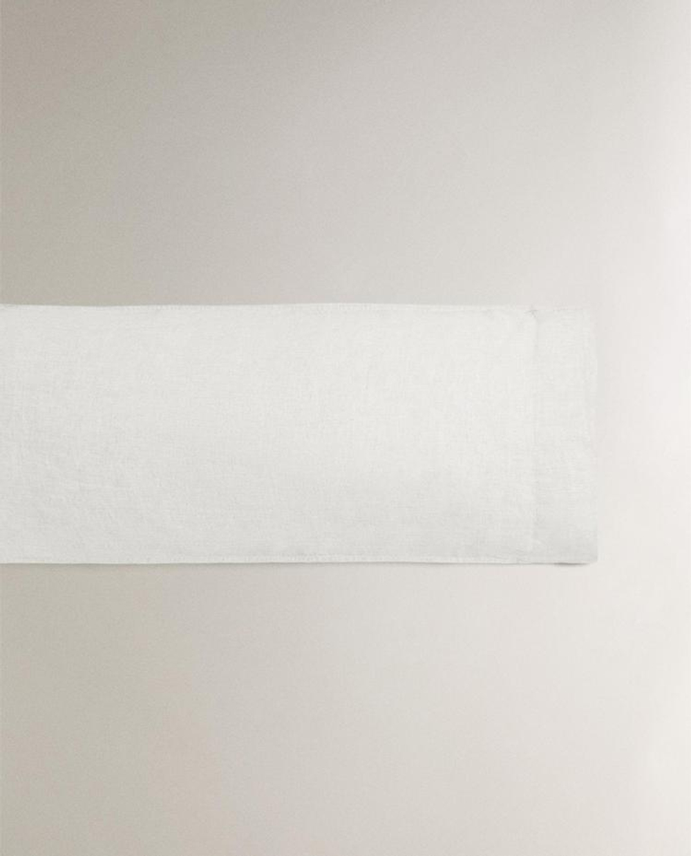 ZARA HOME ОДНОТОННАЯ ЛЬНЯНАЯ НАВОЛОЧКА, БЕЛЫЙ