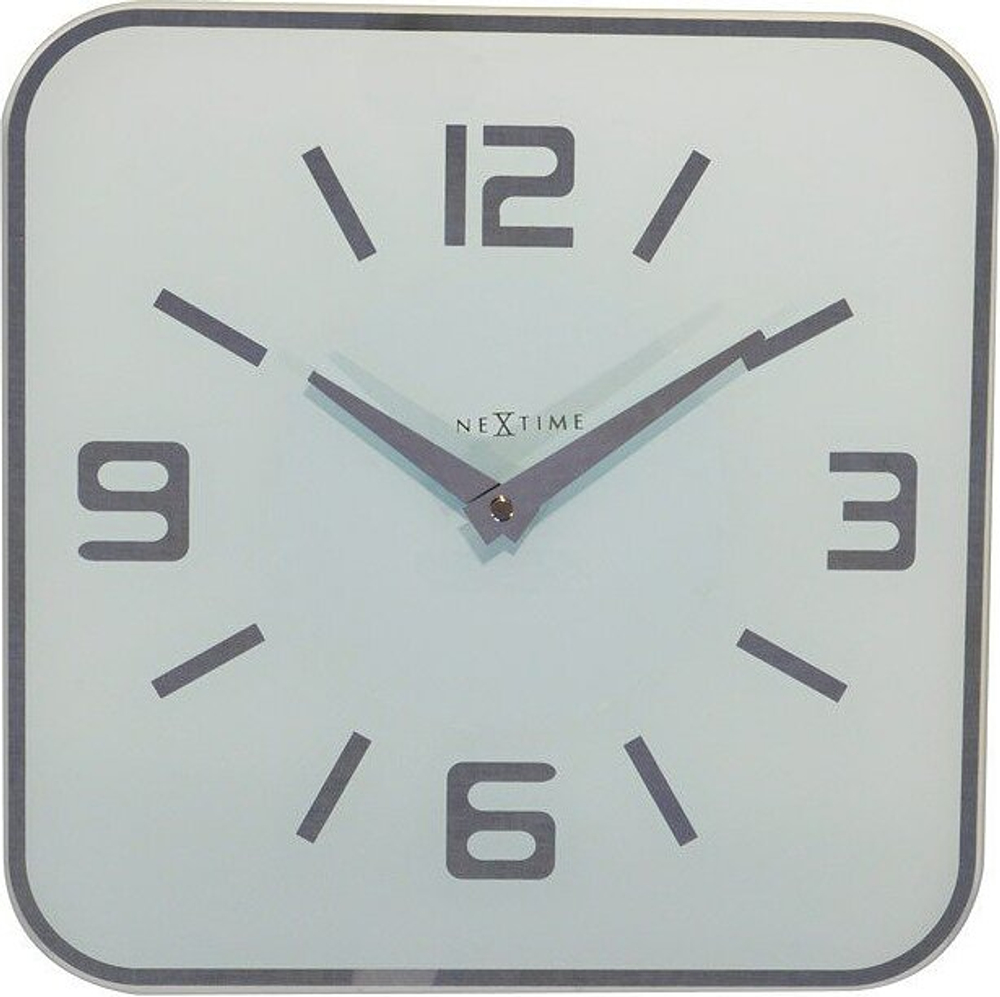 Настенные часы NeXtime Shoko, стекло, 43 43 см, белые