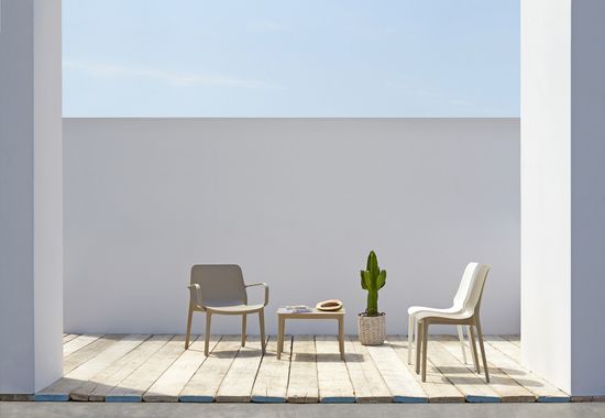 Стул Ginevra пластиковый бежевый (тортора) Италия Scab Design