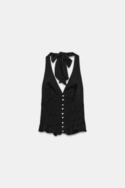 ZARA ТОП ХАЛТЕР, ЧЕРНЫЙ