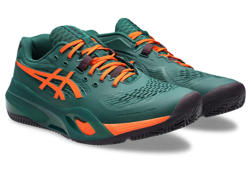 Мужские кроссовки для Падел Asics Gel-Resolution X Padel - jewel green/energy orange