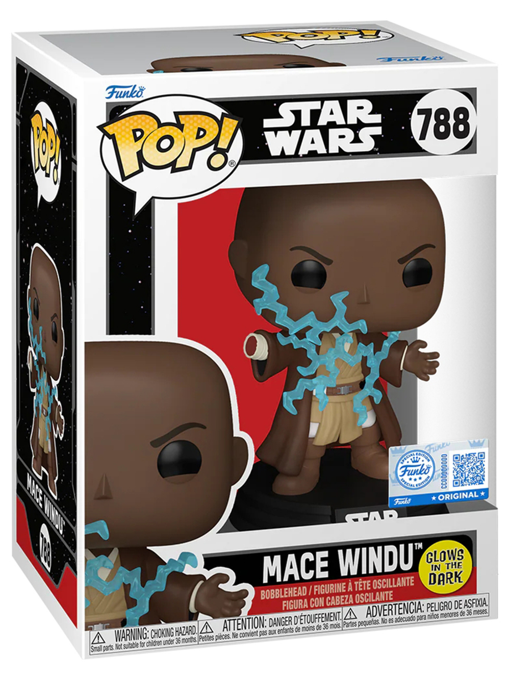 Фигурка Funko POP! Bobble Star Wars Ep 3 Mace Windu (Electrocuted) (GW) (Exc) (788) 87252