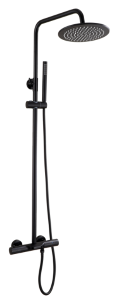 33070-C Душевая система с термостатом (ЧЕРНЫЙ) HansenPRO (5/1шт)