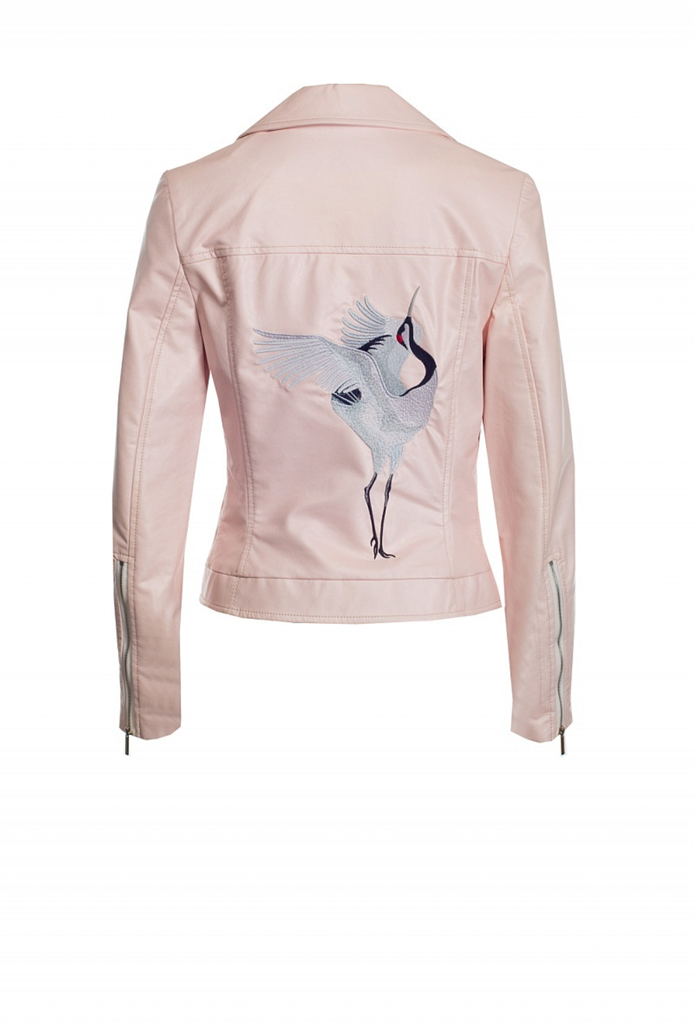 Куртка-косуха из экокожи розовая LE-05-17FW