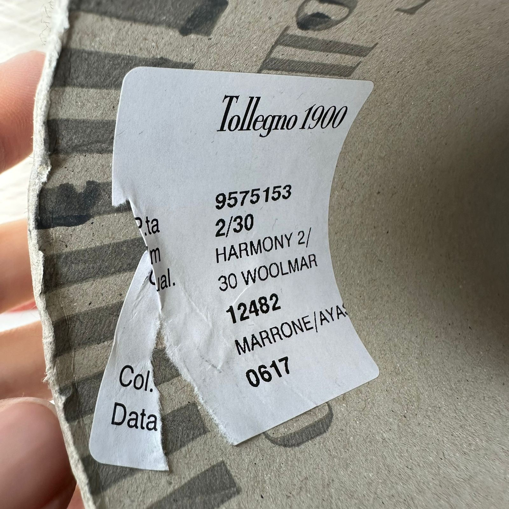 HARMONY - Tollegno 1900; 100% меринос; 1500м/100гр, (2/30); col. 12482, цвет: коричневый; S709