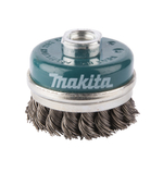 Щетка проволочная чашечная (d60 мм, толщ. проволоки 0.5 мм, пучки, металл, M14х2) Makita D-24153 M14х2 60 мм Чашечная 0,5 мм Металл Пучки витой проволоки
