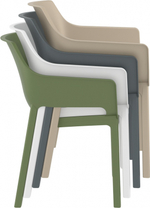 Кресло пластиковое Siesta Contract Dora, темно-серый