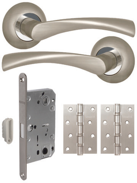 Ручка межкомнатная дверная с магнитной защелкой и петлями