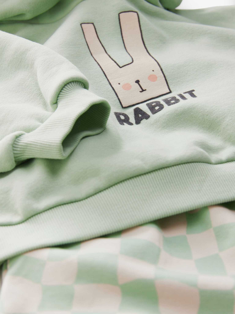 Толстовка с капюшоном и брюки в комплекте для девочки Next B14-743, Мятный