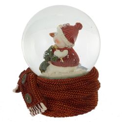 GAEM Фигурка декор в стекл шаре "Снеговик-добряк", D 6.5 см, L6,5 W7,5 H8,5 см