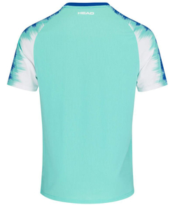 Мужская теннисная футболка Head Topspin T-Shirt - turquoise/print vision