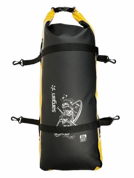 Гермо-мешок-рюкзак Sargan Скелетон Супер-Сап 35 л черный/желтый