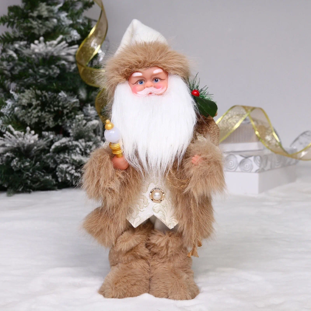 Дед Мороз - Лесовичок «Волшебная борода» 30 см, Шампань