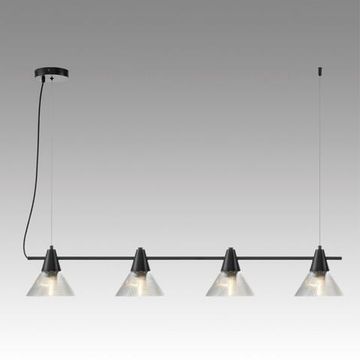 6595/4A MODERNI LN26 217 черный/прозрачный, металл/стекло Подвес E27 4*60W 220V CORNE