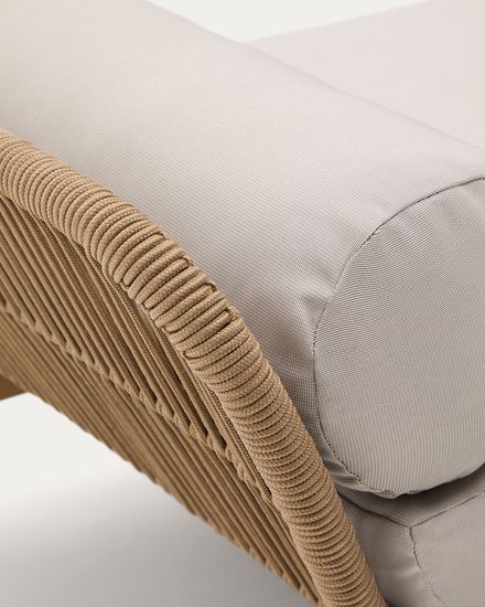 Catalina Шезлонг из светло-серой веревки и массива акации Испания La Forma