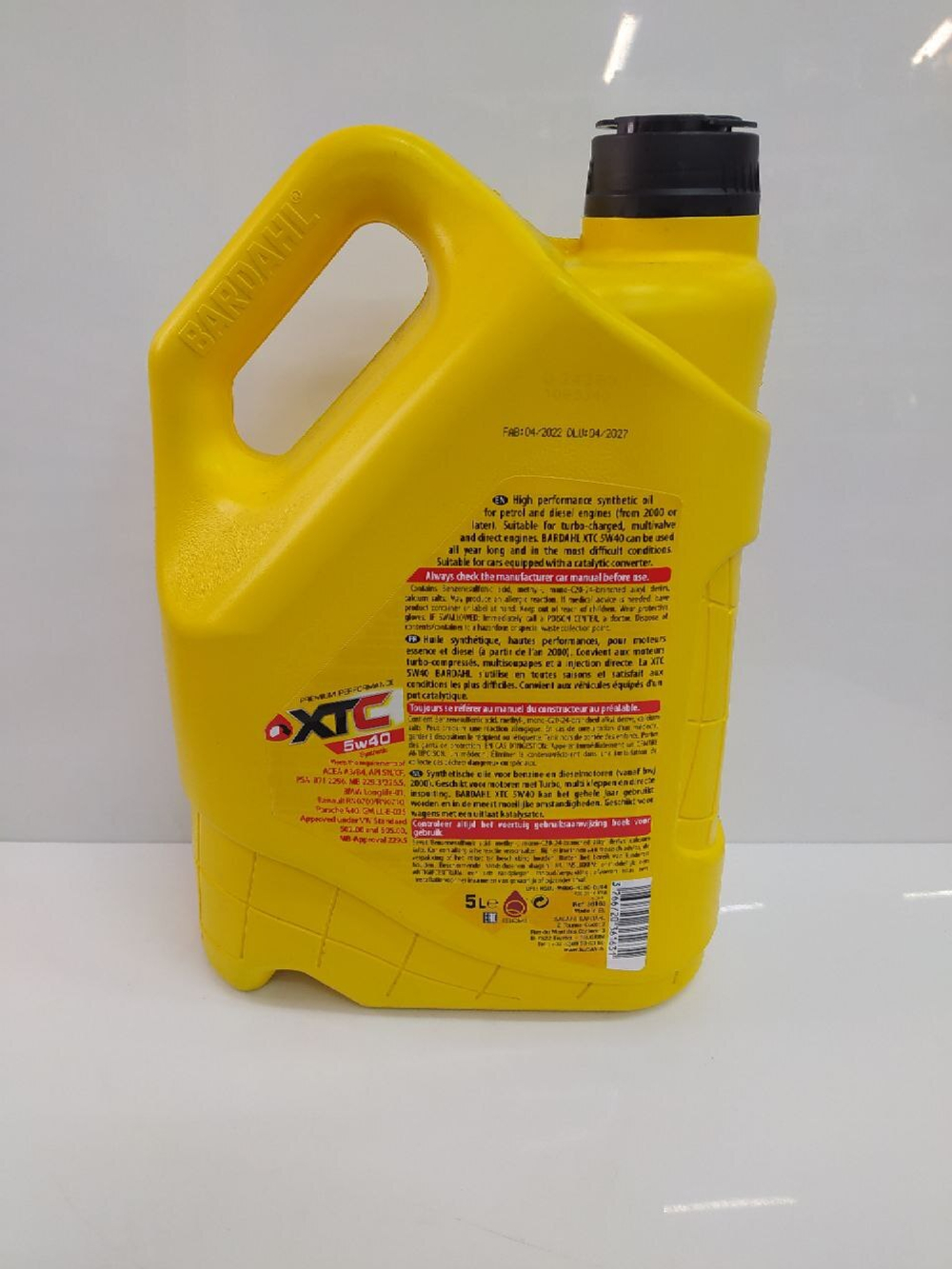 Масло моторное синтетическое BARDAHL 36163 "XTC 5W-40", 5л