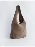 Сумка через плечо шоппер натуральная замша