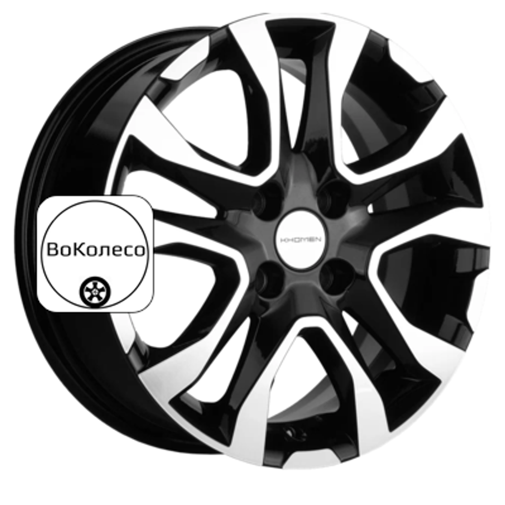 6x15/4x100 ET46 D54,1 KHW1503 (Rio/Solaris) Black-FP Khomen Wheels