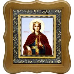 Екатерина Александрийская Святая великомученица. Икона на холсте.