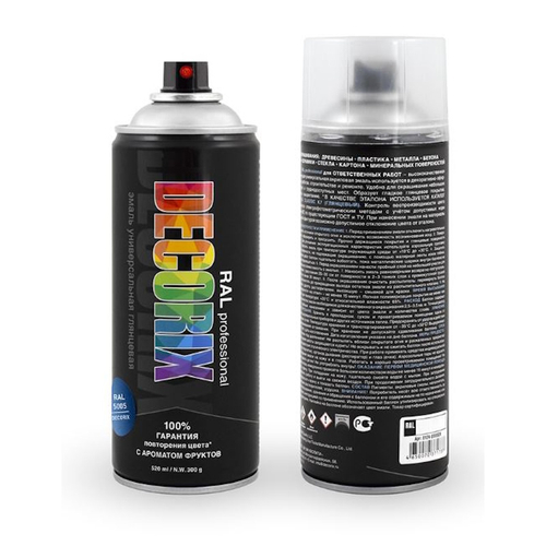 Эмаль аэроз. DECORIX акрил. Professional RAL 5005 сигнальный синий 520мл  0138-5005 DX