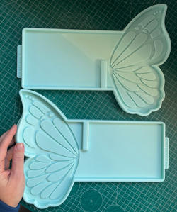 Силиконовый Молд комплект "Бабочка объёмная малая" 2 половинки подставка под книгу, подставка под Коран №364/1 и 364/2