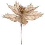 Украшение новогоднее «Пуансеттия - Узоры» 24 см, Шампань