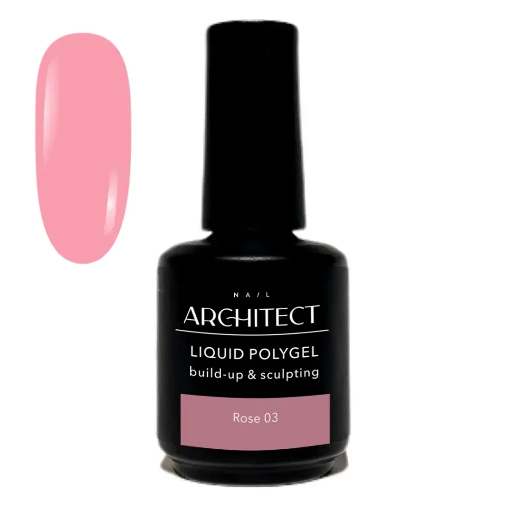 Nail ARCHITECT LIQUID POLYGEL - 03 Rose Жидкий полигель для укрепления и наращивания ногтей, 15 мл