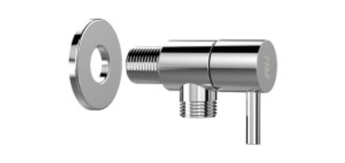 Кран уг.(хром) 1/2-3/4 КРУГ.(TIM)