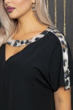 Платье Сказка (черное/лео) П12120 LT Collection (Акция)