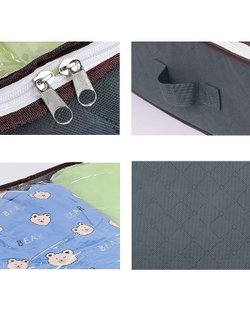 Короб 2 шт для хранения с крышкой на молнии 60х43х35см (201518408-2-xD07)