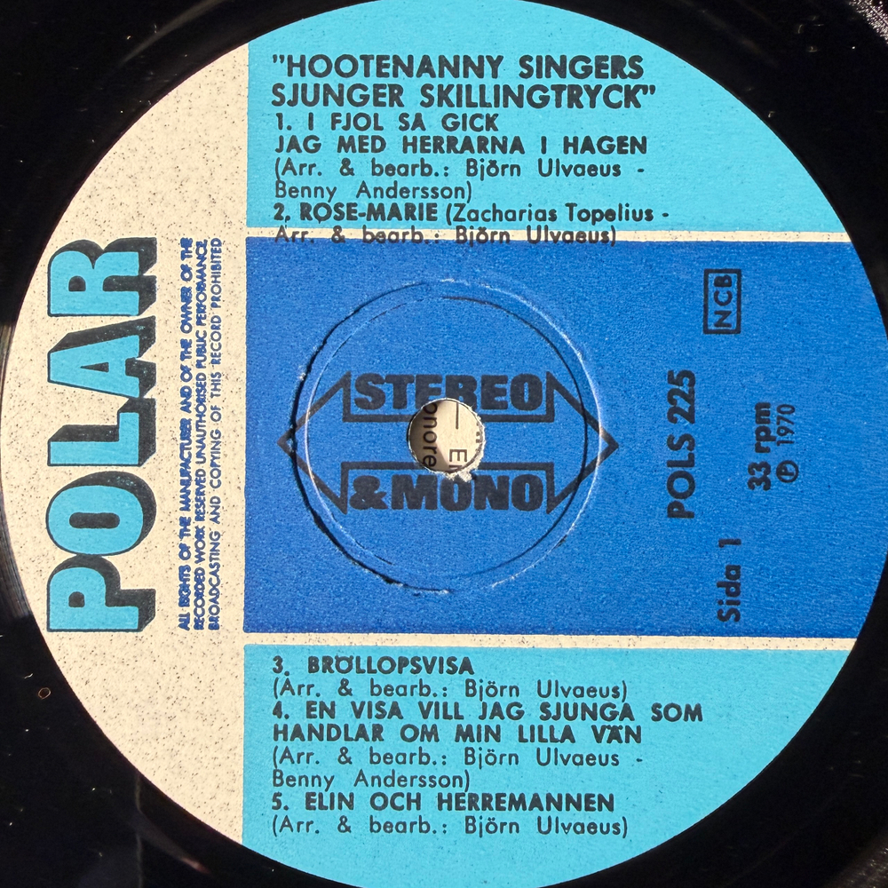 Hootenanny Singers ‎– Skillingtryck (Швеция 1970г.) Т